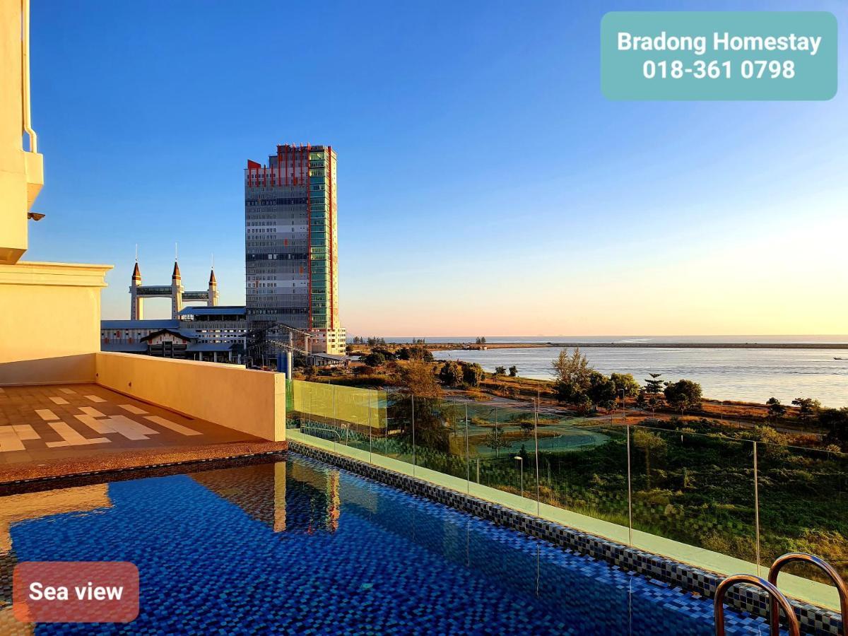 Bradong Homestay - Musllm Only, 3 Queen Bedrooms, Seaview, Infinity Pool, Gym, Near Drawbridge & Ktcc Mall Kuala Terengganu Luaran gambar